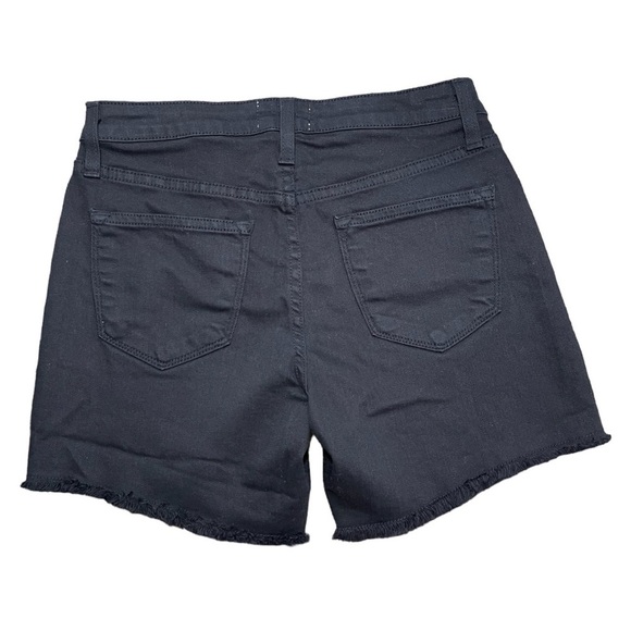 L.T.J. NWOT, WOMENS FRAYED HEM SHORTS. BLACK DENIM CUTOFFS. SIZE S - Picture 2 of 4